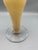 Hollywood Regency Tall Gold Textured Art Glass Candlestick With Clear Glass Base For Sale - Image 3 of 6