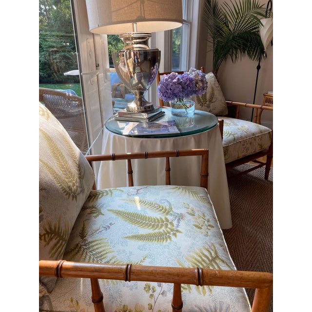 Chinoiserie Style Bamboo Lounge Chairs by Bernhardt, a Pair For Sale - Image 10 of 18