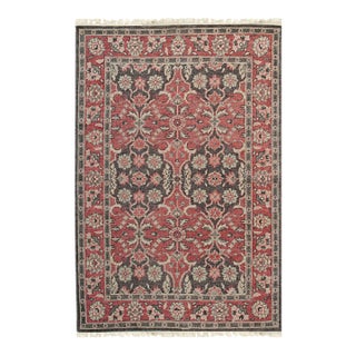 9x12 Majestic Classic Coral Modern Floral Hand Knotted Wool Carpet Rug For Sale