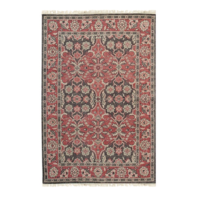 9x12 Majestic Classic Coral Modern Floral Hand Knotted Wool Carpet Rug For Sale