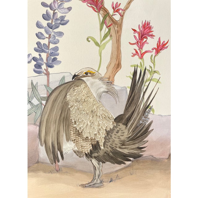 “Mountain Time” Chinoiserie Scenic Mountain Landscape Painting by Allison Cosmos - Set of 3 For Sale - Image 9 of 9