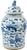 This is a contemporary beautiful large blue & white Chinese porcelain Temple / Ginger Jar . This balaster Temple / Ginger...