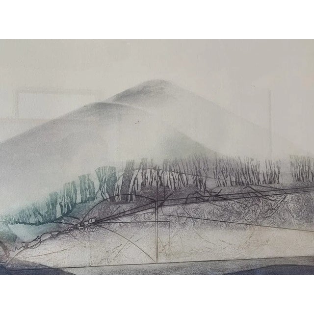 "Crosscurrents II" Etching on Zinc Print by Renata Zerner, Artist Proof For Sale - Image 4 of 13