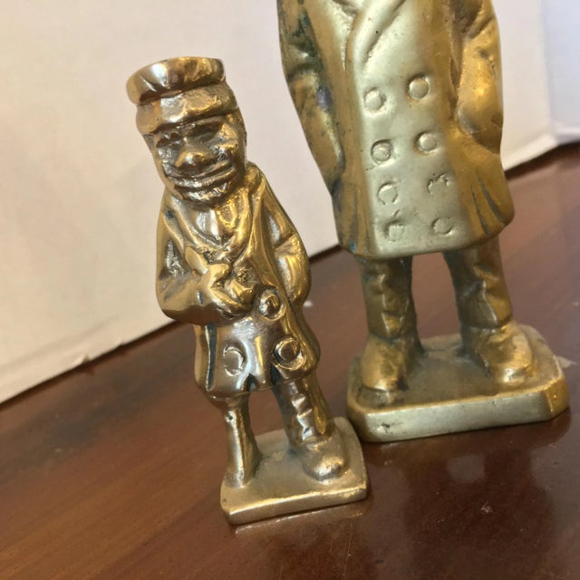 Brass 1960s Brass Fisherman "Salty Dog" Figurines - a Pair For Sale - Image 8 of 12