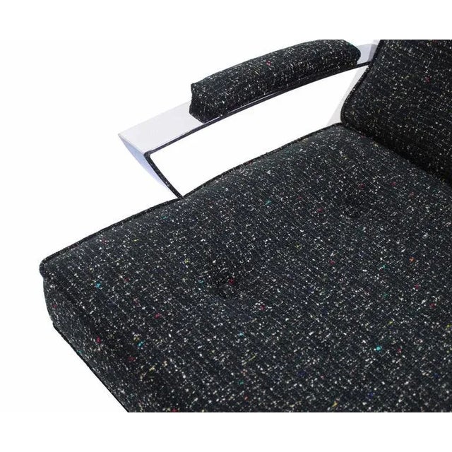 Ludwig Mies van der Rohe Early 20th Century Vintage Scissor X-Base Chrome Lounge Chair For Sale - Image 4 of 10