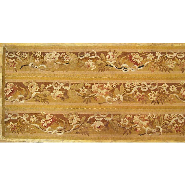 1890 Antique French Aubusson Rug, in Runner size W/ Floral Elements For Sale - Image 4 of 5