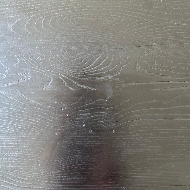 Custom Chabudai Japanese Low Dining Table in Black Reclaimed Oak Solid Wood For Sale - Image 4 of 11