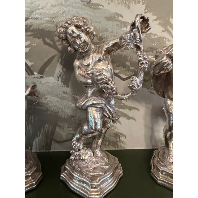 A Set of Four Italian Sterling Silver Models of Dancing Bacchus, Pradella Ilario for Buccellati, Milan For Sale - Image 10 of 12