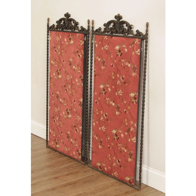 Victorian Antique Embroidery & Wrought Iron Decorative Wall Panels For Sale - Image 3 of 13