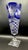 Vintage Crystal Cobalt Blue Overlay Cut Crystal Vase from Meissen, 1960s For Sale - Image 12 of 18