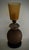 Mid-Century Round Dove Gray and Smoky Murano Art Glass and Brass Table Lamp, 2000 For Sale - Image 4 of 10