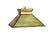 Late 19th-early 20th century Arts and Crafts mission style swag / pendant light. Pyramid shaped with flared top, trimmed...