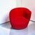 Red Vladimir Kagan Style “Nautilus” Swivel Chair For Sale - Image 8 of 15