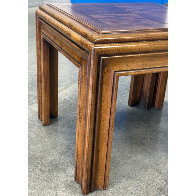 Vintage Lane Furniture Solid Oak Parsons Style End Table For Sale In New York - Image 6 of 9