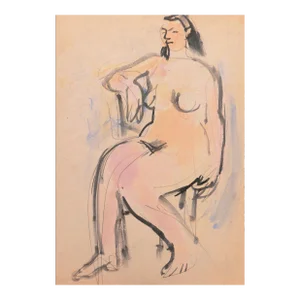 'Seated Nude' by Victor Di Gesu, Paris, Louvre, Salon D'Automne, Académie Chaumière, San Francisco Art Association, Los Angeles County Museum of Art
