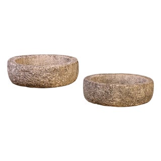 Pair of French Carved Stone Planters, C. 1910 For Sale