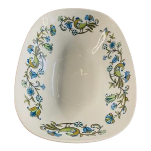 Mid Century Modern Noritake Porcelain Pastoral Pattern Serving Bowl
