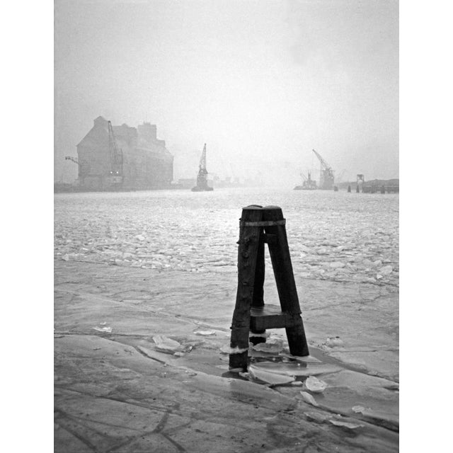1930s Karl Heinrich Lämmel, Foggy Winter Day at Koenigsberg Harbor, East Prussia, Germany, 1934, Photograph For Sale - Image 5 of 5
