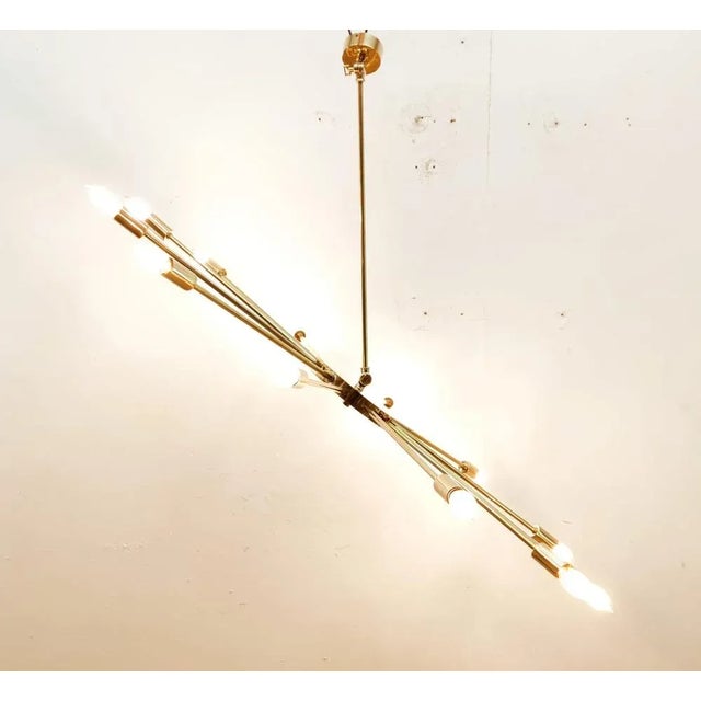 Brass Sputnik Ceiling Lights For Sale - Image 5 of 18