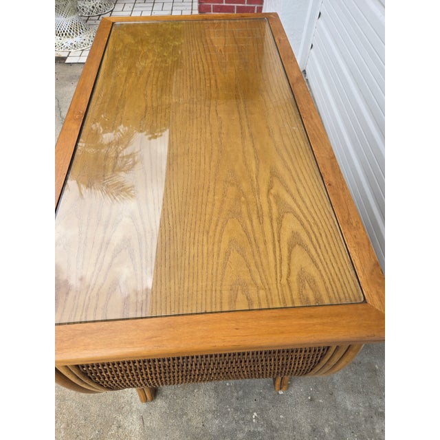 Basketweave Wicker Chest For Sale - Image 10 of 11