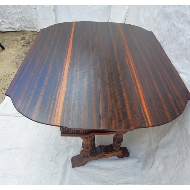 1920s 1920s American Spanish Revival Console Table / Library or Sofa Table Expandable For Sale - Image 5 of 13