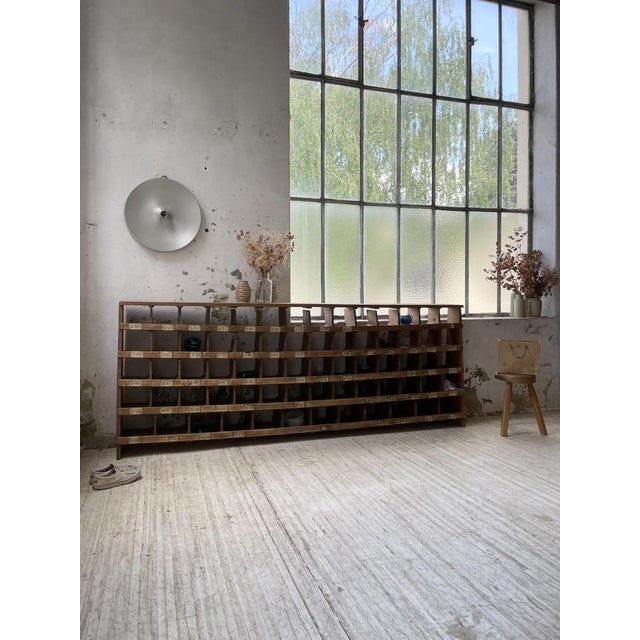 Wood Brown Wall Unit, 1950s For Sale - Image 7 of 18