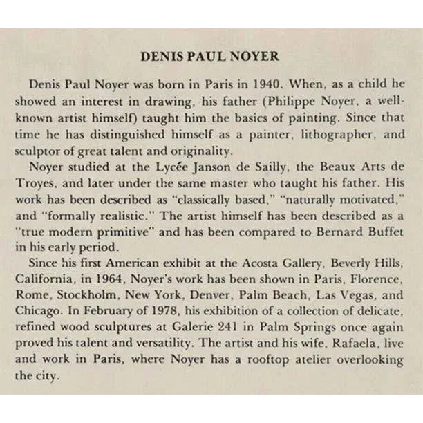 Metal 1960s Denis Paul Noyer Signed & No. By Artist, Lithograph 305/350/ Hotel Bellevue For Sale - Image 7 of 12