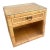 Big Chic Wicker Wrapped Nightstand With Glass Top For Sale