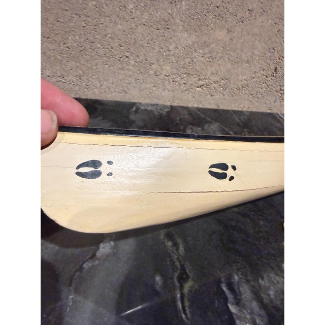 Peterborough Canoe Model Caramel Color Vintage Native American Handcrafted Wooden For Sale - Image 10 of 16