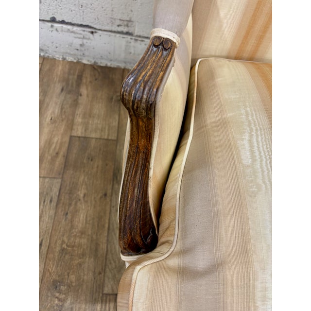 Antique French Louis XV Carved Bergere Chair Fauteuil For Sale In Kansas City - Image 6 of 12