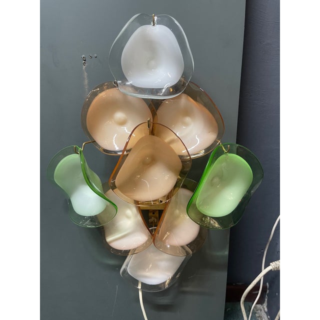 Murano Glass Disc Sconces, 1970s, Set of 2 For Sale - Image 3 of 8