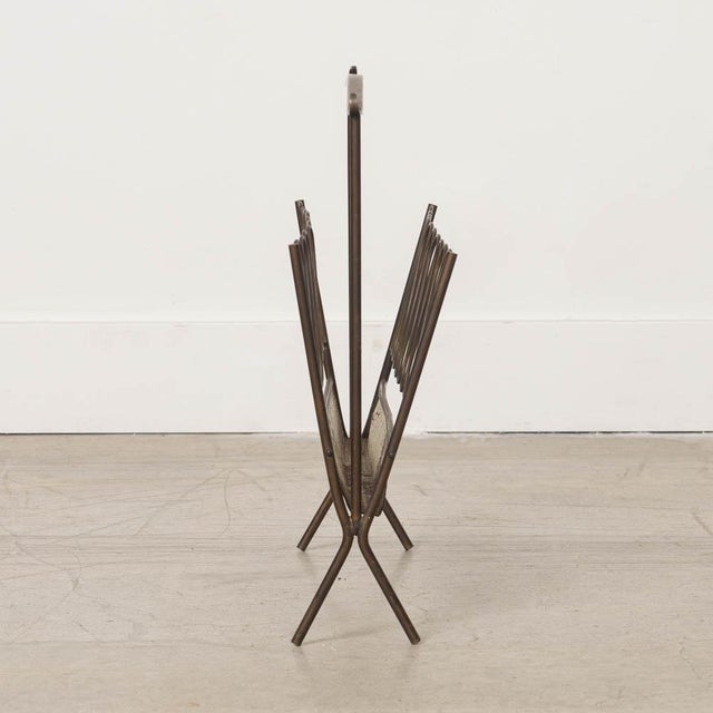 1950s Italian Brass Magazine Rack For Sale In Los Angeles - Image 6 of 11