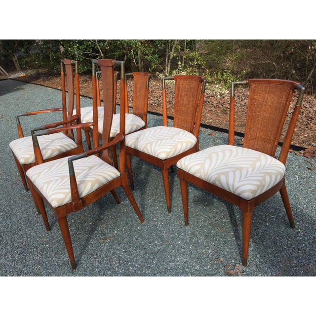 MidCentury Cane Back Dining Chairs Set of 6 Chairish
