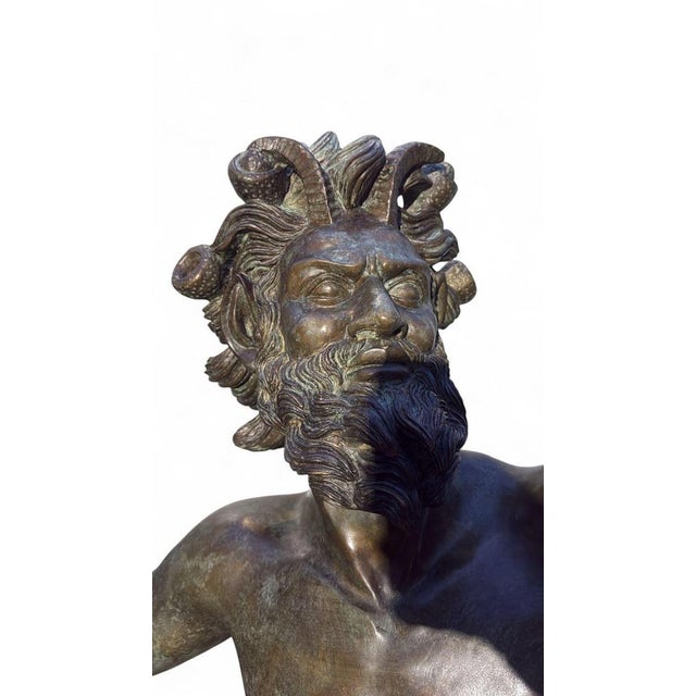 Monumental Faun Sculpture in Bronze For Sale - Image 11 of 13