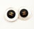Chanel Chanel Vintage Gold Plated CC Black Quilt Mother of Pearl XL Clip on Earrings, A Pair For Sale - Image 4 of 5