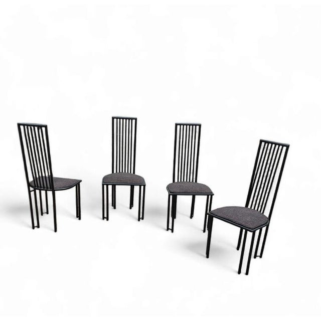 Postmodern Metal Chairs, 1980s, Set of 4 For Sale - Image 10 of 13