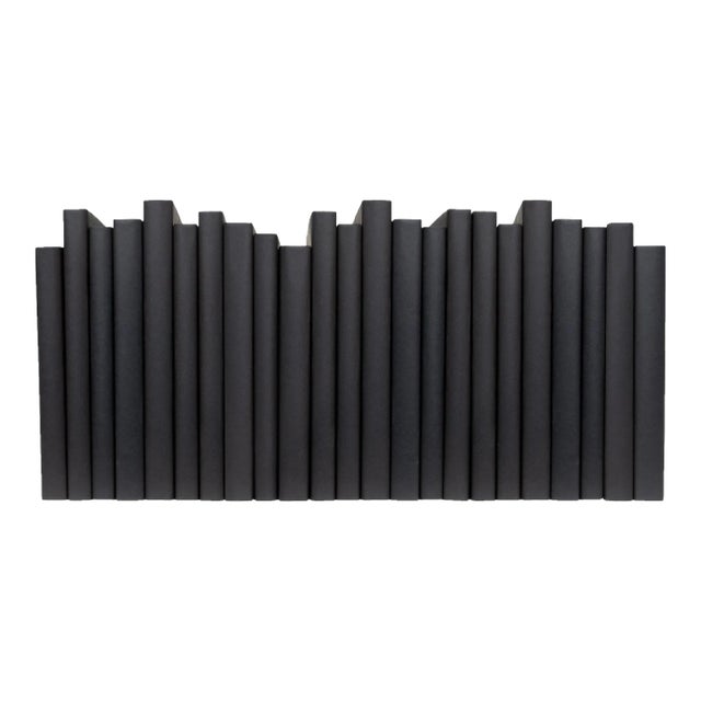Decorative Books - Onyx Oversized Paper Wrapped Books - Black Books By The Foot For Sale