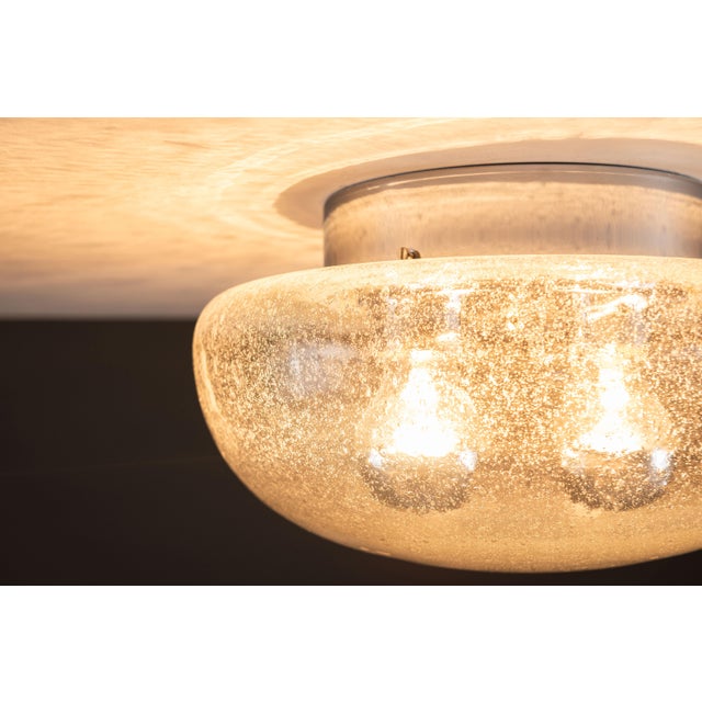 Mid-Century Modern Vintage Ceiling Lamp in Bubble Glass and Chrome, 1960s For Sale - Image 3 of 10