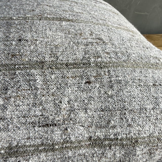 Vintage Rug Pillow Cover With Stripes For Sale In Los Angeles - Image 6 of 8