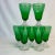 Antique Art Deco Depression Green Glass Toasting Goblets/Parfait Cups - Set of 7 For Sale - Image 4 of 6