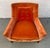 Mid-Century Modern Lounge Chair With Orange Velvet Upholstery For Sale - Image 4 of 17