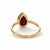 Contemporary Garnet Pear Cut Statement Ring, Natural Gemstone Handmade 925 Sterling Silver Ring Us 7 For Sale - Image 3 of 3