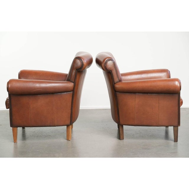 Club Chairs in Sheepskin Leather, Set of 2 For Sale - Image 4 of 16