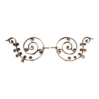 Set of Antique French Wrought Iron Scrolling Elements, Early 1800s For Sale