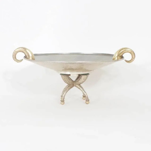 Mid-Century Modern Modern Silver and Brass Bowl For Sale - Image 3 of 9