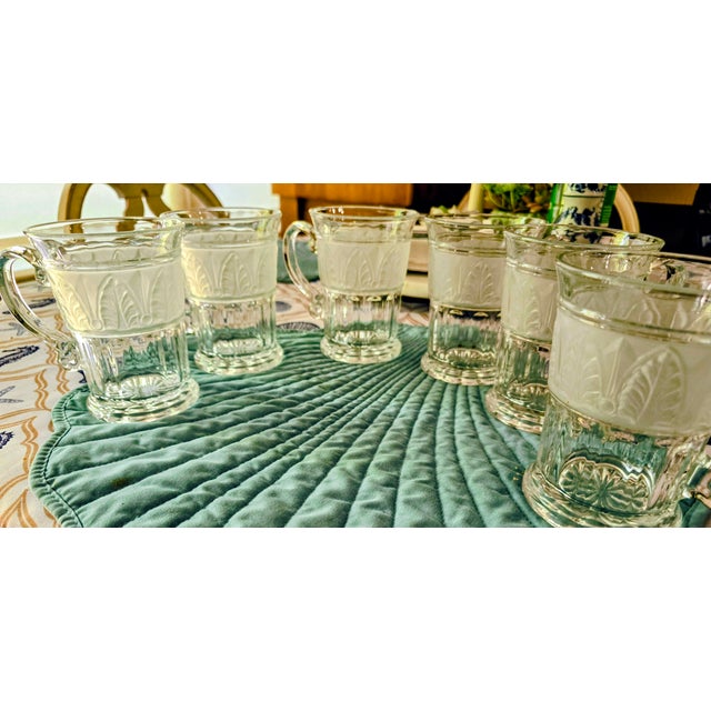 Vintage Athens Glass Coffee Mugs - Set of 6 For Sale - Image 4 of 9