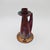 Ceramic Antique Red Metallic Lustre Art Pottery Candle Holder With Gold and Blue Accents For Sale - Image 7 of 12