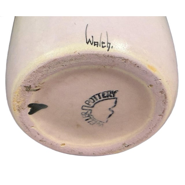 1920s 1920s Weller Pottery Hudson Ware Matte Glaze Botanical Vase – Signed Naomi Walch For Sale - Image 5 of 6