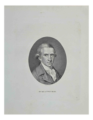 Philip Audinet, Portrait of Duke of Weymar, Etching, 1810