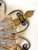German Gilt Wrought Iron and Textured Glass Flush Mount, 1970s For Sale - Image 9 of 13